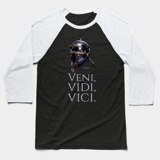 Veni Vidi Vici - Julius Caesar Quote - Roman Legion Helmet Baseball T-Shirt